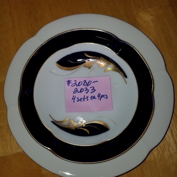 2032 Collectible 4 pc Tea Cup Freiberger Porzellan - Picture 3 of 7